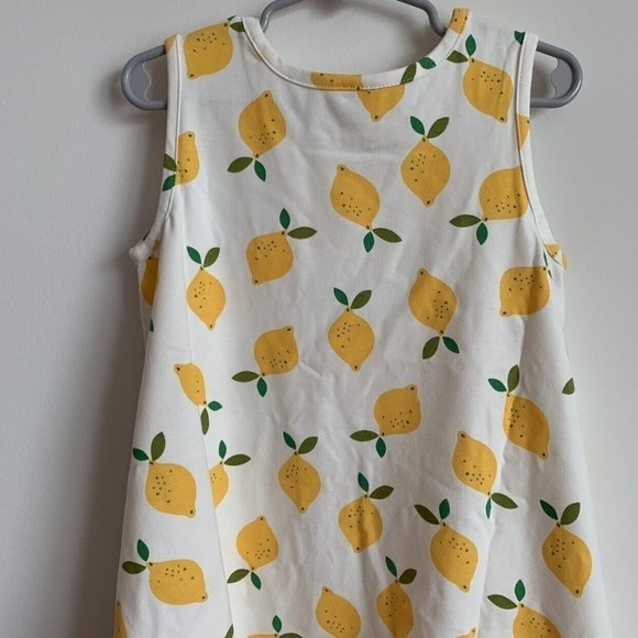 NWT Hanna Andersson Dress Lemonade In White 6-7 Years - Picture 6 of 7